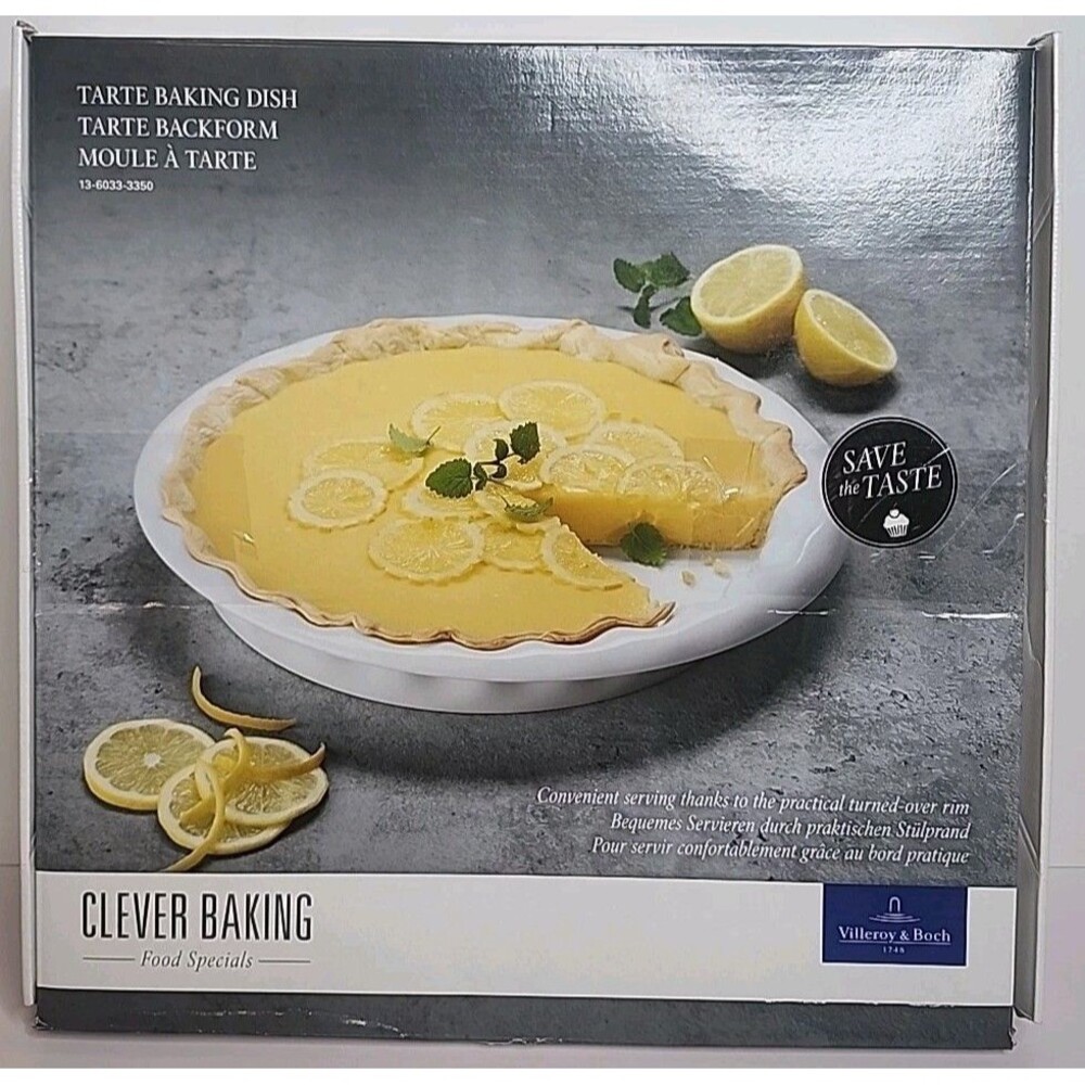 Villeroy & Boch Clever Baking Tarte Baking Dish 12" Solid Porcelain W/ Box